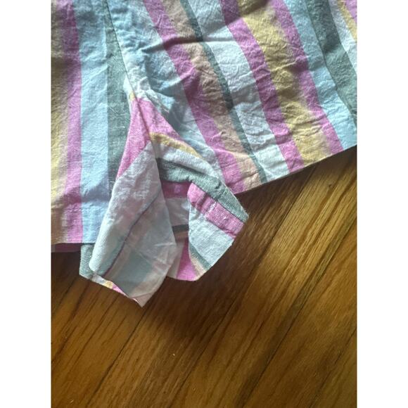 Roxy Handmade Life Stripe Shorts | Women’s Mid-Rise | Cotton Linen Blend - Picture 2 of 6